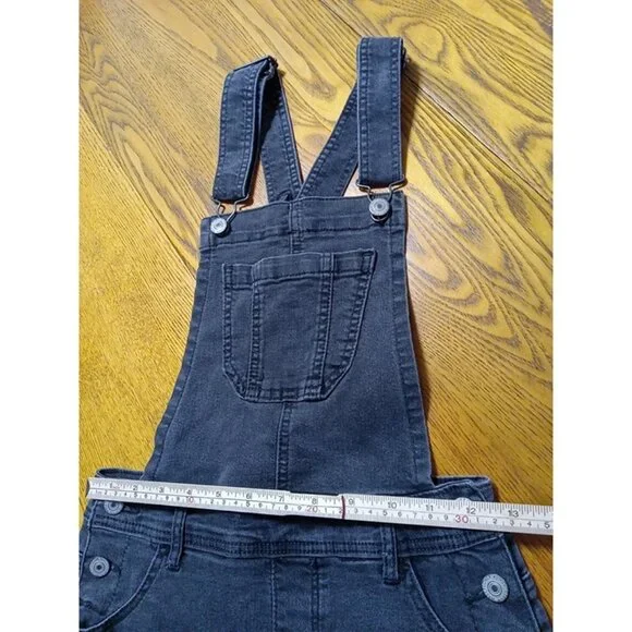 WALLFLOWER SHORTALLS Jeans Womens XS BLACK Preowned  Denim Shorts - Picture 3 of 8